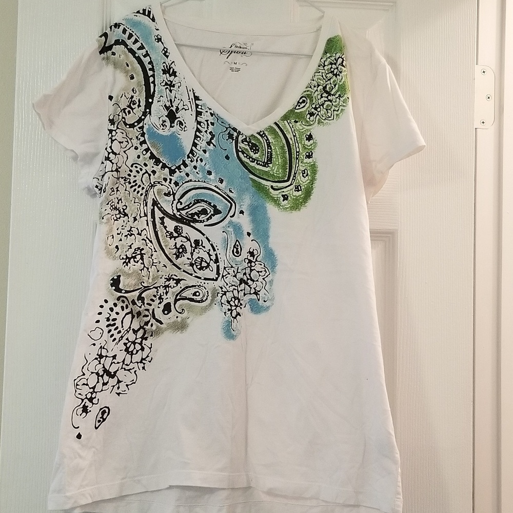 Style & Co Printed V-Neck T-Shirt